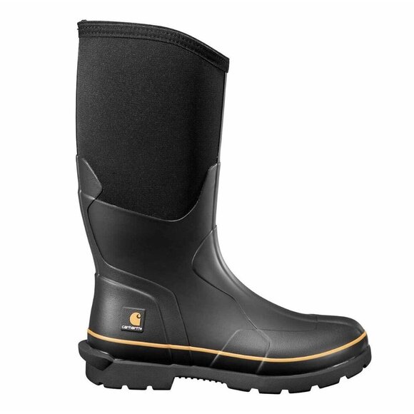Carhartt boots mens 8 black waterproof 15 in rubber mudrunner non safety outdoor Boots